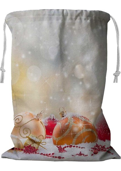 Noel Topları Ipli Kar Çamaşır Sepeti 45X60 cm (Yurt Dışından)