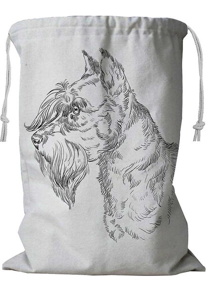 Minyatür Schnauzer Ipli Köpek Çamaşır Sepeti 45X60 cm (Yurt Dışından)