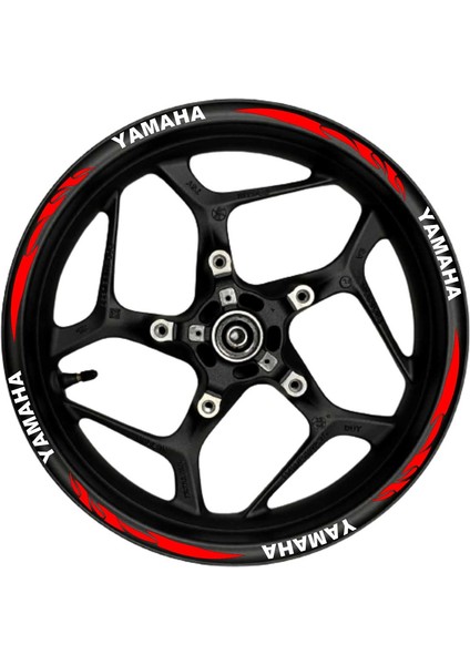 Ddlife Store Yamaha Beyaz Yazılı  Kırmızı Pençe Şeritli