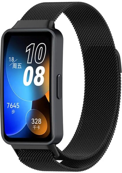 Huawei Band 8 Kordon Metal Mıknatıslı Hasır Kayış