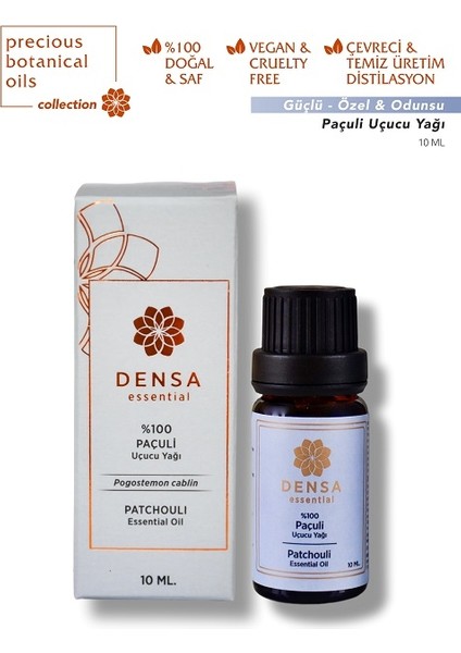 Densa Essential %100 Saf Paçuli Uçucu Yağı 10 ml