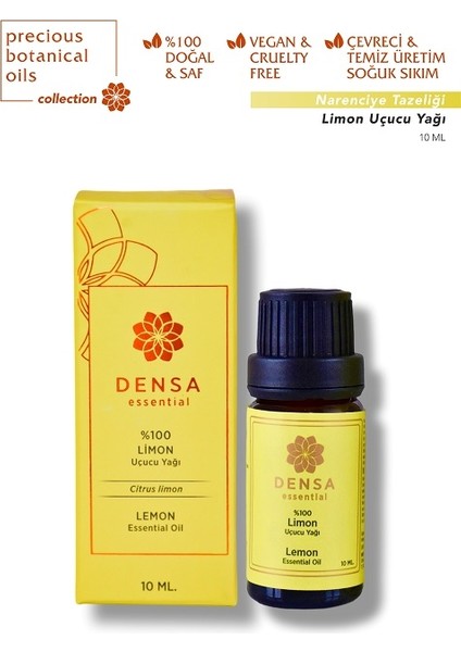 Densa Essential %100 Saf Limon Uçucu Yağı 10 ml