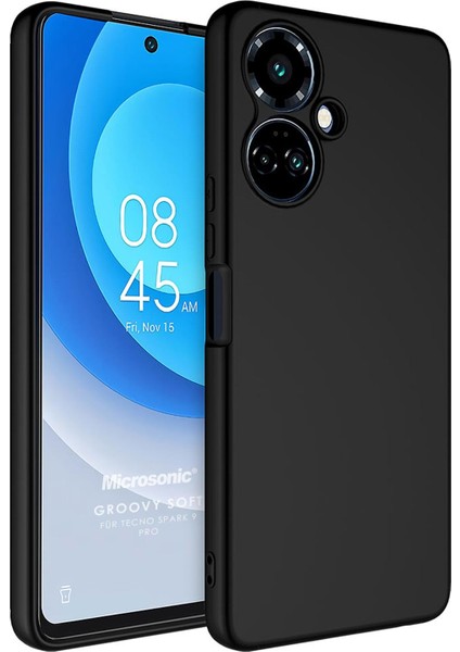 Tecno Spark 9 Pro Kılıf Groovy Soft Siyah