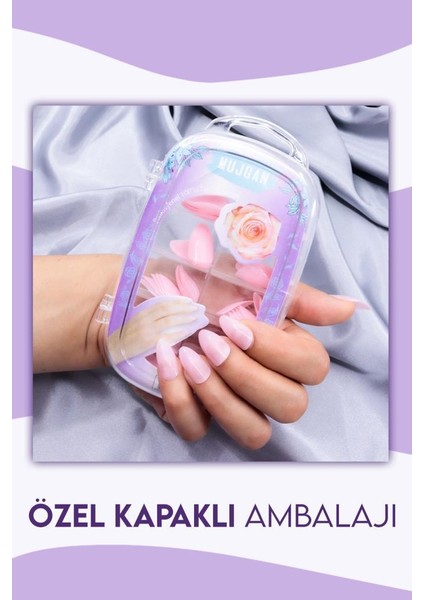 100'LÜ Takma Tırnak Pembe T88