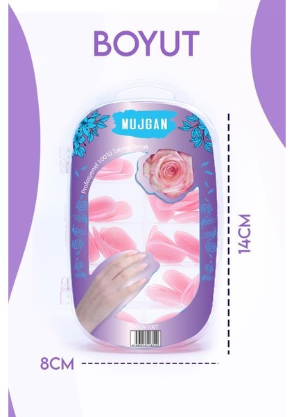 100'LÜ Takma Tırnak Pembe T88
