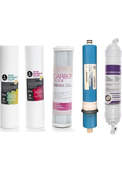 Su Arıtma Cihazı Açık Kasa Filtre Takımı 5 Li Set