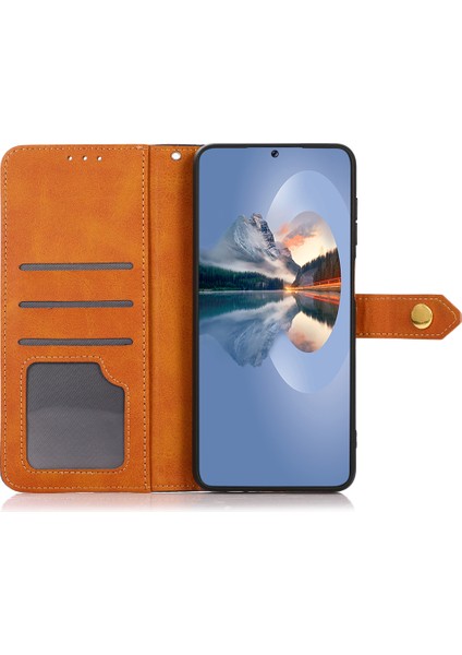 Xiaomi Için Khazneh 13 Ultra Pu Deri+Tpu Telefon Kılıfı Cowhide Doku Cüzdan Stand Telefon Kapağı - Gül Altın (Yurt Dışından)