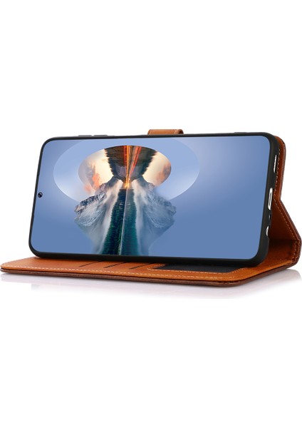 Xiaomi Için Khazneh 13 Ultra Pu Deri+Tpu Telefon Kılıfı Cowhide Doku Cüzdan Stand Telefon Kapağı - Gül Altın (Yurt Dışından)