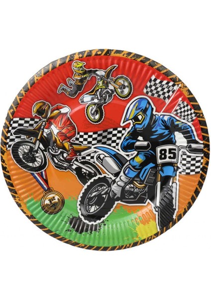 Tabak Karton Motocross 23 cm Pk:8