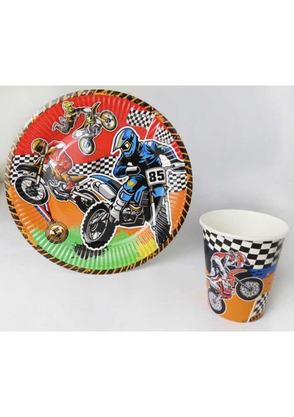 Tabak Karton Motocross 23 cm Pk:8 fiyatları