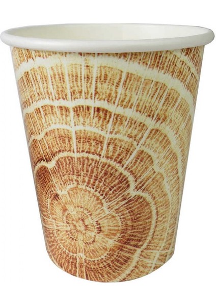 Bardak Karton Ağaç Kütük Görünümlü 8oz Pk:8