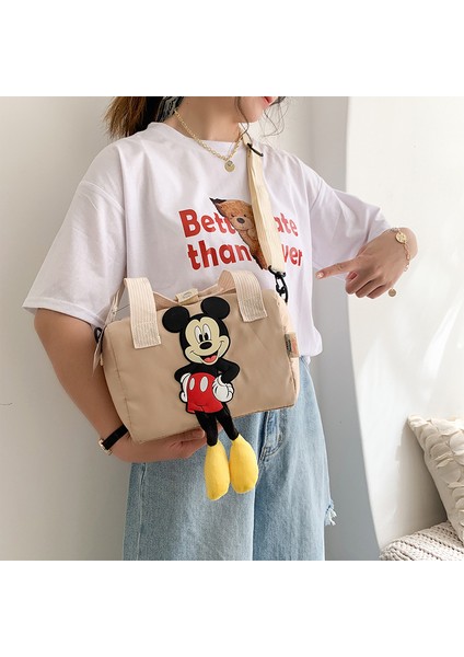 Disney Mickey Omuz Çantası Mickey Mouse Naylon Messenger Çanta Kız Çocuk Hediye (Yurt Dışından)