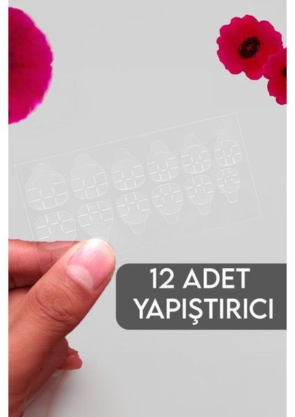 12'li Beyaz French Tırnak A
