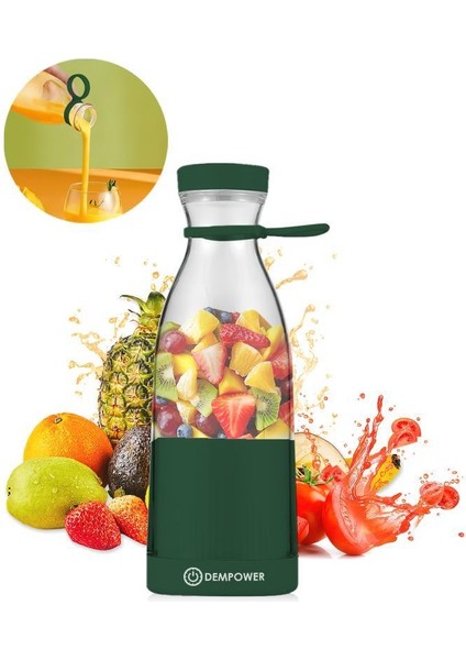 Şık Tasarımlı Şişe Shaker 420 ml Yeşil