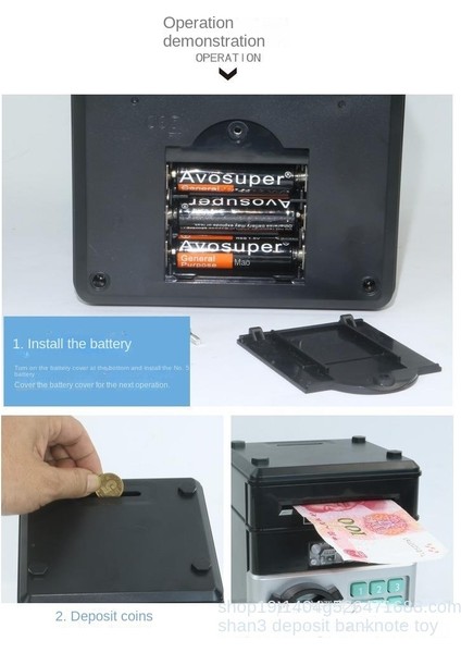 Çocuk Karikatür Şifre Kutusu Kumbara (Yurt Dışından) modelleri