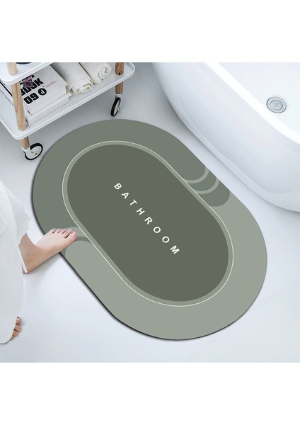 Yumuşak Diatom Çamur Zemin Matı Banyo Emici Mat Kapı Kaymaz Mat (Yurt Dışından)