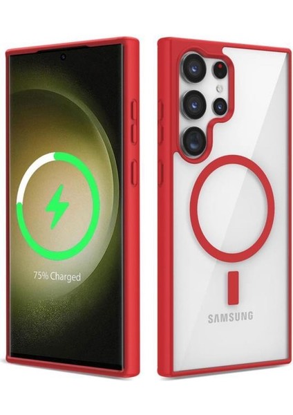 Galaxy S22 Ultra Kılıf Magsafe Wireless Şarj Özellikli Silikon Ege Kapak
