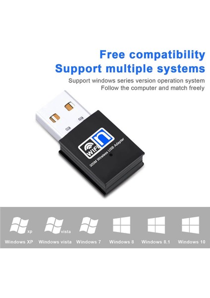 300MBPS Wireless USB Wifi Adaptör Dongle Network Lan Aparatı