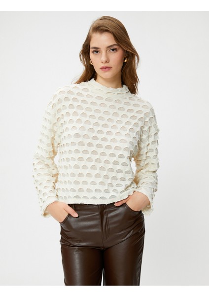 Ajurlu Kazak Dik Yaka Relax Fit modelleri