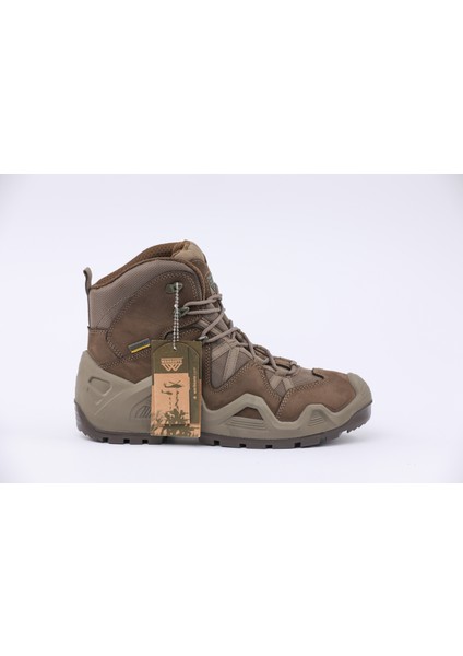 KHK-2049 Nubuk Deri Waterproof Astar Arazi ve Askeri Bot Çöl Rengi Bej Yarım Boy