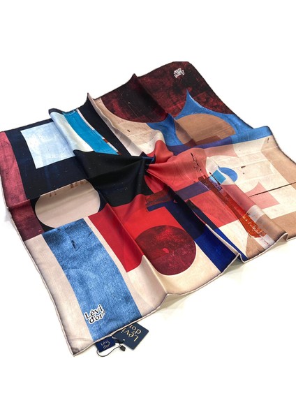 Mavi Levidor Twill Ipek Eşarp 04