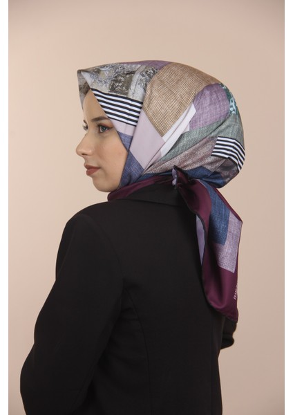 Mor Eşarp Home Etnik Desen Eşarp