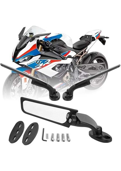 Moto Express Racing Motosiklet Katlanır H2 Rüzgar Kanat Yarasa Kanadı Aynası