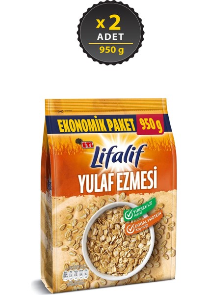 Lifalif Yulaf Ezmesi 950 G x 2 Adet