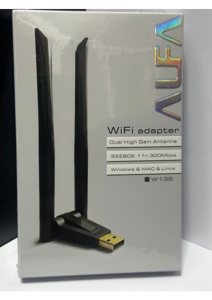 net W136 300 Mbps Kablosuz USB 802.11N Wifi Adaptör Çift Antenli