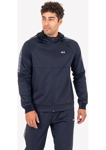 23N-1128 Erkek Fermuarlı Kapşonlu Üst