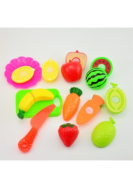 16 Adet Kesilmiş Meyve Plastik Oyun Evi Çocuk Oyuncakları - Çok Renkli (Yurt Dışından)