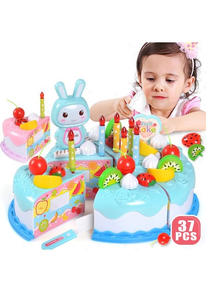 37 Adet/takım Mutfak Oyuncaklar Kek Gıda Oyuncakları - Pembe (Yurt Dışından)