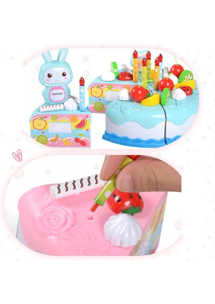 37 Adet/takım Mutfak Oyuncaklar Kek Gıda Oyuncakları - Pembe (Yurt Dışından)
