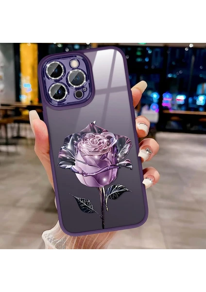 3D Rose IPHONE14 Şok Emilimi ve Darbeye Dayanıklı Apple Cep Telefonu Kılıfı (Yurt Dışından)