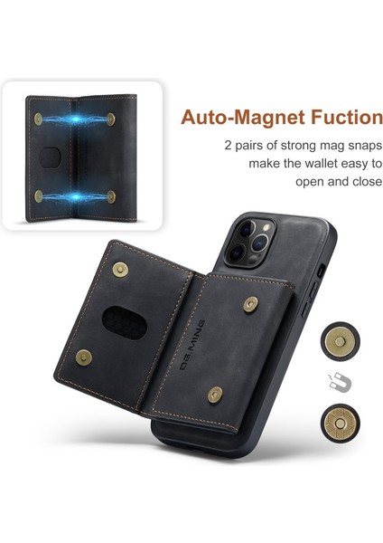 IPHONESE2020 Cüzdanlı ve Kartlıklı Siyah Cep Telefonu Kılıfı (Yurt Dışından) fiyatları