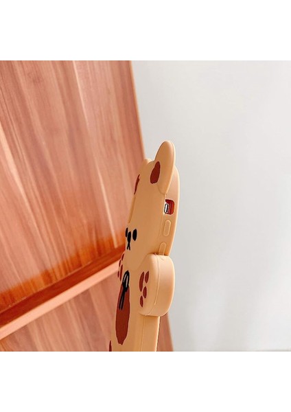 3D Cartoon Teddy Bear IPHONE12/12PRO Şok Emici Darbeye Dayanıklı Apple Telefon Kılıfı (Yurt Dışından) indirimleri