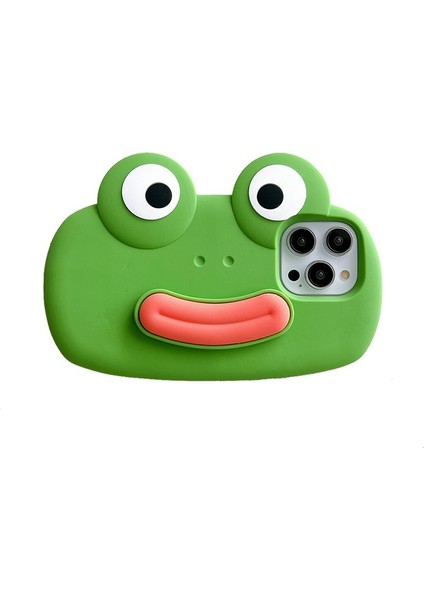 iPhone 14PRO 3D Komik Kurbağa Telefon Kılıfı (Yurt Dışından)