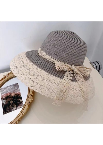 Dantel Şeritli Plaj Hasır Güneş Şapkası (Yurt Dışından) indirimleri