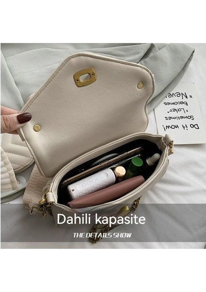 Niche Design Sense Zincir Nakış Ipliği Combo Çanta Bayan Messenger Çanta Omuz Çantası (Yurt Dışından)