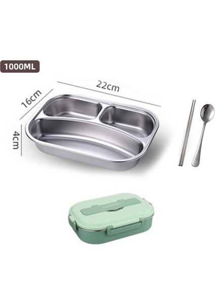 1l Paslanmaz Çelik Gurme Modern Öğle Yemeği Kutusu Bento Öğle Yemeği Kutusu (Yurt Dışından)