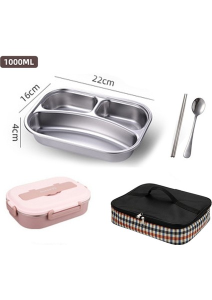 1l Paslanmaz Çelik Gurme Modern Öğle Yemeği Kutusu Bento Öğle Yemeği Kutusu (Yurt Dışından)