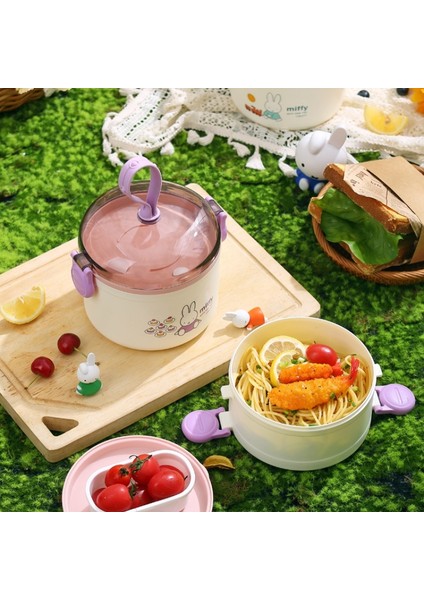 Miffy 2 Katlı Büyük Kapasiteli Gurme Modern Öğle Yemeği Kutusu (Yurt Dışından)