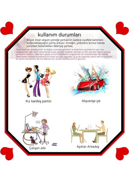 Yüksek Değerli Çanta Askılı Çanta Omuz Küçük Kare Çanta Akşam Yemeği Zincir Çanta (Yurt Dışından)