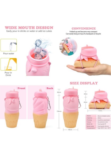 Katlanabilir Açık Taşınabilir Damla Geçirmez ve Sızdırmaz Unicorn Seyahat Kupa (Yurt Dışından) modelleri