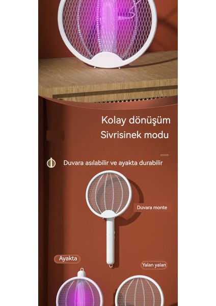 Katlanır Elektrikli Sineklik Elektrik Çarpması Sineklik USB Sivrisinek Katili Şarj Edilebilir Ikisi Bir Arada Sivrisinek Katili Lamba (Yurt Dışından)