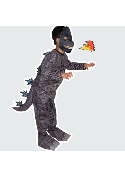 Cadılar Bayramı Godzilla Canavar Onesie Mutlu Insanlar Partisi (Yurt Dışından)