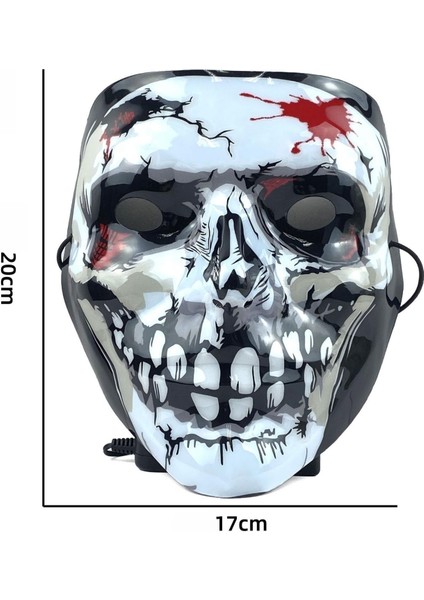 3D Cadılar Bayramı Partisi Kafatası Eğlenceli Maske Mutlu Insanlar Partisi (Yurt Dışından)