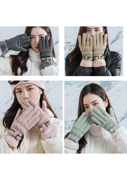 Polar Kalınlaşmış Motosiklet Eldivenleri Dokunmatik Ekran Bayanlar Kayak Eldivenleri (Yurt Dışından) fırsatları