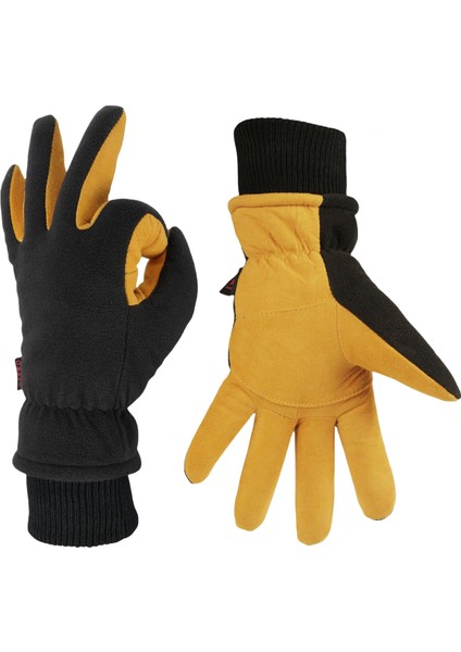 Geyik Derisi Sıcak Soğuk Kayak Eldivenleri Motosiklet Eldivenleri (Yurt Dışından)