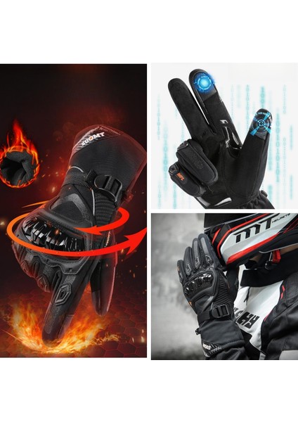 Geceleri Sıcak Su Geçirmez Anti-Şok Anti-Şok Yansıtıcı Motosiklet Eldivenleri (Yurt Dışından) modelleri